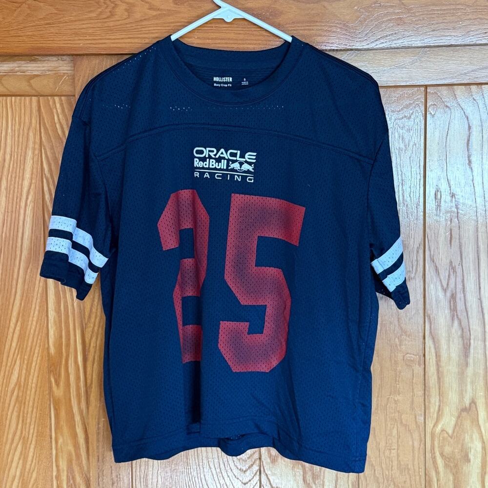Hollister x Oracle Red Bull Racing Boxy Crop Mesh Jersey S